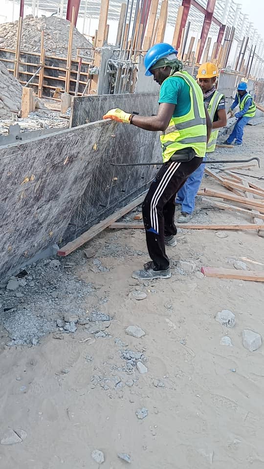 Construction worker on an active site